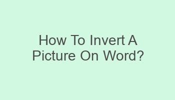 how to invert a picture on word 702062