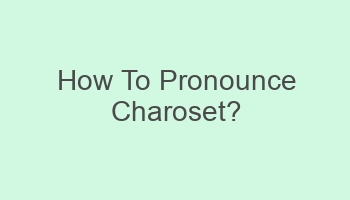 how to pronounce charoset 701930