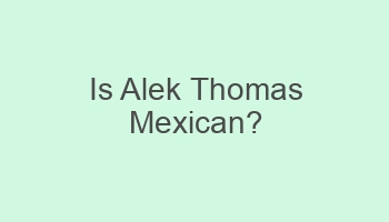 is alek thomas