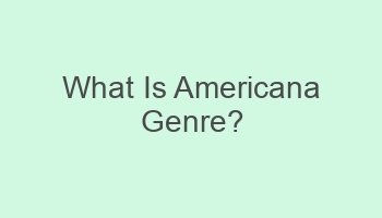 what is americana genre 700918